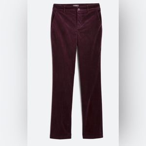 NWT NYDJ Velveteen Straight Leg Trouser - Color Eggplant - Size 4